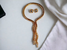 Load image into Gallery viewer, Glam Snake collar necklace and clip on earrings set
