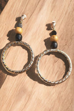 Load image into Gallery viewer, Extra large Handmade Gold Metal Hoop Clip On Earrings
