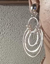 Load image into Gallery viewer, Small Minimalist Silver Metal Multi Hoop Clip On Earrings
