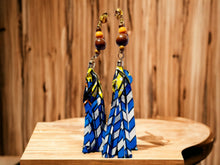 Load image into Gallery viewer, Handmade Ankara Fabric Tassel Clip on Earrings

