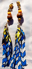 Load image into Gallery viewer, Handmade Ankara Fabric Tassel Clip on Earrings
