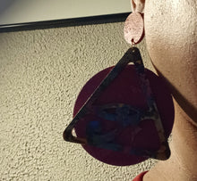 Load image into Gallery viewer, Extra Large Abstract Handpainted Eye of Horus Egyptian symbol Earrings
