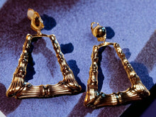 Load image into Gallery viewer, Gold Classic Clip On  Bamboo Hoop Earrings Gold
