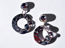 Load image into Gallery viewer, Handmade Small Hammered Metal Hoop Clip On Earrings silver 1 of a kind
