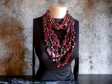 Load image into Gallery viewer, Vintage Boho Chunky Mixed Materials necklace set of 3
