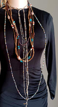 Load image into Gallery viewer, Vintage Boho Chunky bead and  Mixed Materials necklace set of 5
