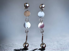 Load image into Gallery viewer, Minimalist Handmade Silver Ball Dangle Clip On Earrings Silver
