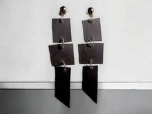 Load image into Gallery viewer, Clip on Hand Dyed Leather  Earrings
