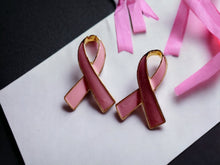 Load image into Gallery viewer, Minimalist ribbon  Awareness earrings
