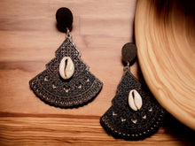 Load image into Gallery viewer, Natural Boho Chic  Wooden Earrings (pierced ears)
