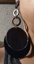 Load image into Gallery viewer, Handpainted Wooden Clip On Earrings, Boho Statement Jewelry
