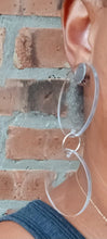 Load image into Gallery viewer, Handmade Minimalist Large clear acrylic pop art  Earrings Clip on
