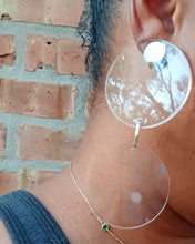 Load image into Gallery viewer, Handmade Minimalist Large clear acrylic pop art  Earrings Clip on

