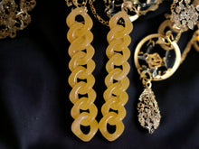 Load image into Gallery viewer, Extra long Handmade Chunky Acrylic Chain Earrings pierced ears 5 in
