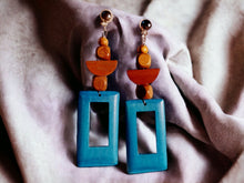 Load image into Gallery viewer, Handmade Boho Wood dangle Clip On Earrings
