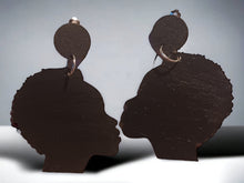 Load image into Gallery viewer, Clip On Wood Afrocentric Handpainted Design Earrings
