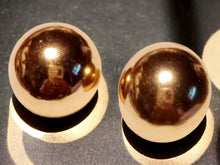 Load image into Gallery viewer, Large Gold Ball Stud Clip On Earrings 1 inch
