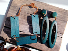 Load image into Gallery viewer, Custom Abstract Necklace and Clip On Earrings Set custom handmade
