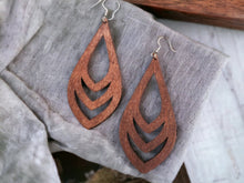 Load image into Gallery viewer, Natural Boho Chic Dangle  Wooden Earrings
