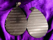 Load image into Gallery viewer, Extra Large Handmade Hammered Metal Disc Clip On Earrings silver
