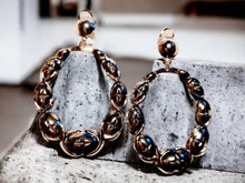 Load image into Gallery viewer, Silver Classic Clip On Large Bamboo Hoop Earrings silver
