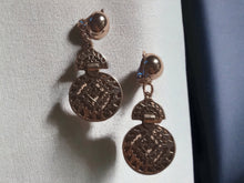 Load image into Gallery viewer, Rustic vintage Small  Dangle Clip On Earrings faded boho

