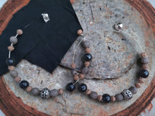 Load image into Gallery viewer, Giant Handmade Boho Beaded Hoop Clip On Earrings 7 inch

