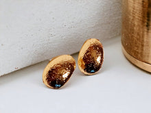 Load image into Gallery viewer, Rustic gold Ball Stud Clip On Earrings
