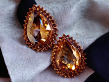 Load image into Gallery viewer, Large Chunky Crystal Stud Clip On Earrings
