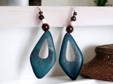 Load image into Gallery viewer, Handmade Natural Boho Chic  Wooden Earrings (pierced ears)
