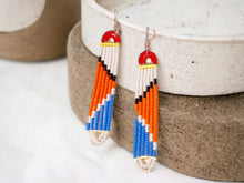 Load image into Gallery viewer, Vintage Hand beaded Maasai Earrings
