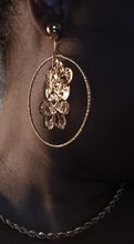 Load image into Gallery viewer, Handmade Abstract Metal Flower Hoop Clip on Earrings
