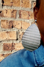 Load image into Gallery viewer, Extra Large Handmade Hammered Metal Disc Clip On Earrings silver
