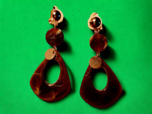Load image into Gallery viewer, Small Handmade Acrylic Hoop Clip On Earrings
