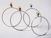 Load image into Gallery viewer, Set of 2 large Gold and Silver Metal Hoop Clip On Earrings 4 inch
