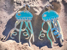Load image into Gallery viewer, Handmade Acrylic Pop Art Jellyfish Clip On Earrings
