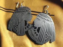 Load image into Gallery viewer, Egyptian Goddess Wooden Earrings
