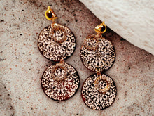 Load image into Gallery viewer, Handmade Hammered Metal  Hoop Disc Clip On Earrings gold
