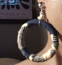 Load image into Gallery viewer, Handmade Ankara Fabric Hoop Clip on Earrings
