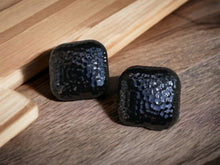 Load image into Gallery viewer, Hammered Square Stud Clip On Earrings medium
