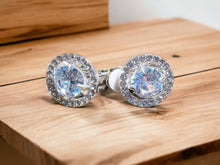 Load image into Gallery viewer, Chunky Crystal Stud Clip On Earrings gold
