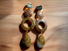 Load image into Gallery viewer, Chunky Handmade Acrylic Hoop Clip On Earrings Burgundy
