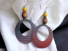 Load image into Gallery viewer, Handmade large boho  Hoop Earrings pierced ears
