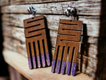 Load image into Gallery viewer, Handpainted Clip On Adinkra Symbol Afrocentric Wooden Earrings
