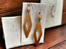 Load image into Gallery viewer, Handmade Boho Wooden Hoop Earrings
