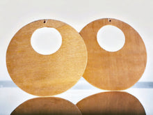 Load image into Gallery viewer, Natural Wood Extra Large Giant Hoop Earrings 4 inch
