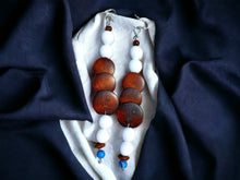 Load image into Gallery viewer, Handmade Chunky Natural wood dangle Earrings 5 inch
