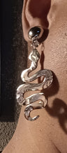 Load image into Gallery viewer, Handmade Acrylic Abstract snake design Clip On Earrings
