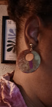 Load image into Gallery viewer, Handpainted Abstract Wooden Clip On Earrings
