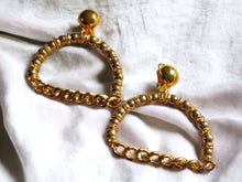 Load image into Gallery viewer, Gold Chain Hoop Clip On Earrings
